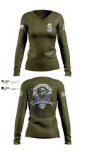 101st security forces 80957494 Women's Long Sleeve V-neck Shirt - 2