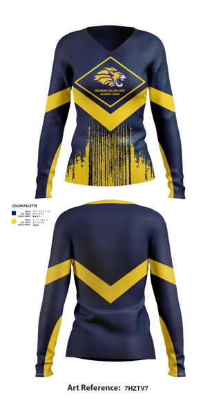 Womens Long Sleeve Vneck Shirt, Cincinnati College Prep Academy Cheer, Cheer, Teamtime, Team time, sublimation, custom sports apparel, team uniforms, spirit wear, spiritwear, sports uniforms, custom shirts, team store, custom team store, fundraiser sports, apparel fundraiser