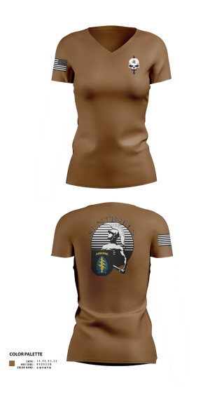 Womens Short Sleeve Vneck Shirt, HHC, STB, 528th Sustainment Brigade (SO) (A), Army, Teamtime, Team time, sublimation, custom sports apparel, team uniforms, spirit wear, spiritwear, sports uniforms, custom shirts, team store, custom team store, fundraiser sports, apparel fundraiser
