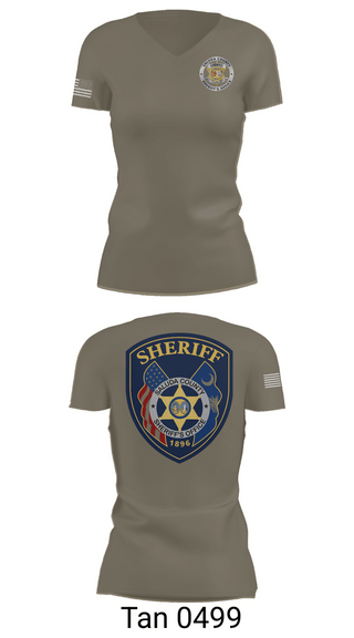 Womens Short Sleeve Vneck Shirt, Saluda County Sheriff's Office, Police, Teamtime, Team time, sublimation, custom sports apparel, team uniforms, spirit wear, spiritwear, sports uniforms, custom shirts, team store, custom team store, fundraiser sports, apparel fundraiser