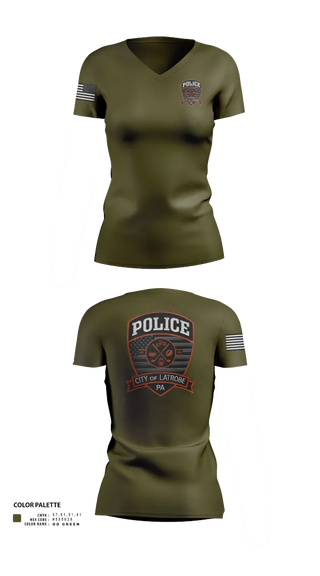 Womens Short Sleeve Vneck Shirt, City of Latrobe, Police, Teamtime, Team time, sublimation, custom sports apparel, team uniforms, spirit wear, spiritwear, sports uniforms, custom shirts, team store, custom team store, fundraiser sports, apparel fundraiser