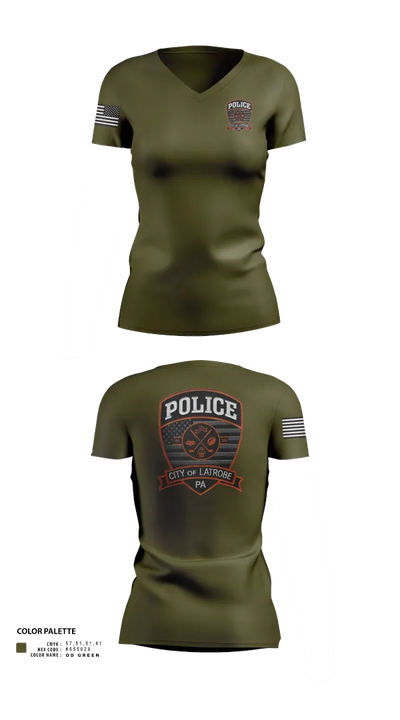 City of Latrobe 96870141 Women's Short Sleeve V-neck Shirt - 23