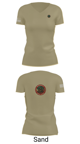 Womens Short Sleeve Vneck Shirt, Detachment 1, 24th MDSB, , Teamtime, Team time, sublimation, custom sports apparel, team uniforms, spirit wear, spiritwear, sports uniforms, custom shirts, team store, custom team store, fundraiser sports, apparel fundraiser