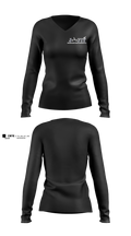J-FIT 12849020 Women's Long Sleeve V-neck Shirt - 100