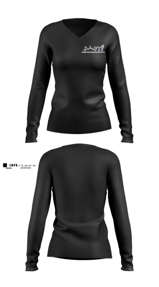 Womens Long Sleeve Vneck Shirt, J-FIT, , Teamtime, Team time, sublimation, custom sports apparel, team uniforms, spirit wear, spiritwear, sports uniforms, custom shirts, team store, custom team store, fundraiser sports, apparel fundraiser