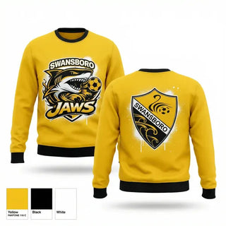 Crew Neck Sweatshirt, Jaws, Men's Soccer, Teamtime, Team time, sublimation, custom sports apparel, team uniforms, spirit wear, spiritwear, sports uniforms, custom shirts, team store, custom team store, fundraiser sports, apparel fundraiser