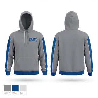 Hoodie, Grays (like the old Negro League team), Baseball, Teamtime, Team time, sublimation, custom sports apparel, team uniforms, spirit wear, spiritwear, sports uniforms, custom shirts, team store, custom team store, fundraiser sports, apparel fundraiser