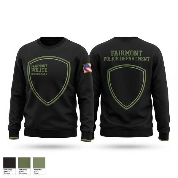 Crew Neck Sweatshirt, Fairmont Police Department, Police, Teamtime, Team time, sublimation, custom sports apparel, team uniforms, spirit wear, spiritwear, sports uniforms, custom shirts, team store, custom team store, fundraiser sports, apparel fundraiser