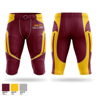 Football Pants, Twin City Falcons, Football, Teamtime, Team time, sublimation, custom sports apparel, team uniforms, spirit wear, spiritwear, sports uniforms, custom shirts, team store, custom team store, fundraiser sports, apparel fundraiser