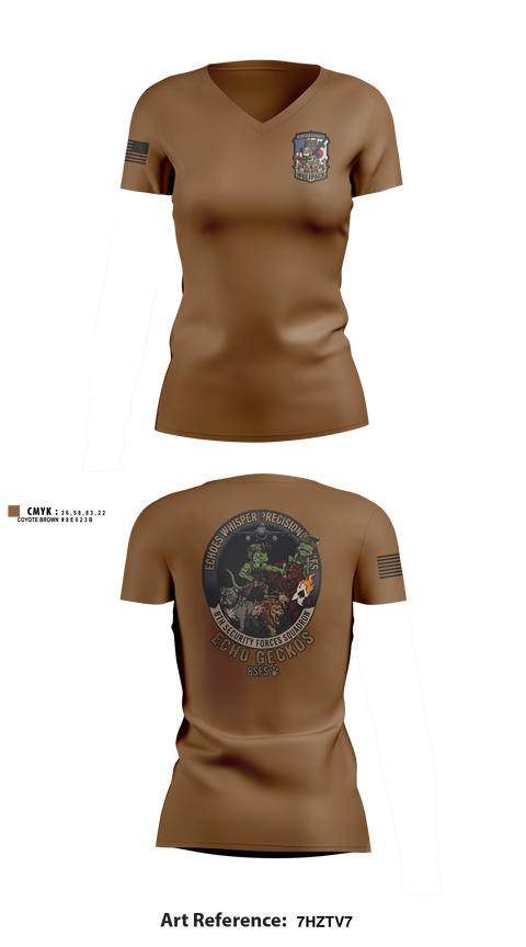 Womens Short Sleeve Vneck Shirt, 8th SFS, Air Force, Teamtime, Team time, sublimation, custom sports apparel, team uniforms, spirit wear, spiritwear, sports uniforms, custom shirts, team store, custom team store, fundraiser sports, apparel fundraiser