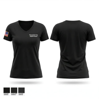 Womens Short Sleeve Vneck Shirt, Fincastle Fire Department, Fire Department, Teamtime, Team time, sublimation, custom sports apparel, team uniforms, spirit wear, spiritwear, sports uniforms, custom shirts, team store, custom team store, fundraiser sports, apparel fundraiser