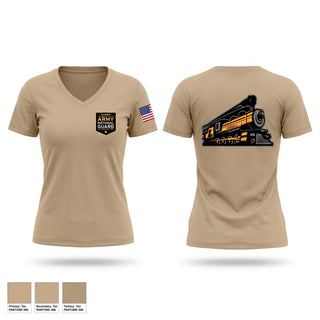 Womens Short Sleeve Vneck Shirt, Lima Locomotives, Army, Teamtime, Team time, sublimation, custom sports apparel, team uniforms, spirit wear, spiritwear, sports uniforms, custom shirts, team store, custom team store, fundraiser sports, apparel fundraiser