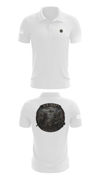 Short Sleeve Performance Polo, 2/5 TRAP 1, Marines, Teamtime, Team time, sublimation, custom sports apparel, team uniforms, spirit wear, spiritwear, sports uniforms, custom shirts, team store, custom team store, fundraiser sports, apparel fundraiser