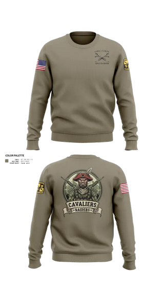Crew Neck Sweatshirt, Raiders, Army, Teamtime, Team time, sublimation, custom sports apparel, team uniforms, spirit wear, spiritwear, sports uniforms, custom shirts, team store, custom team store, fundraiser sports, apparel fundraiser