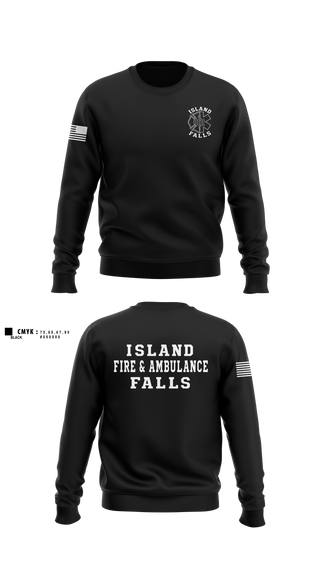 Crew Neck Sweatshirt, Island Falls Fire & Ambulance, Fire Department, Teamtime, Team time, sublimation, custom sports apparel, team uniforms, spirit wear, spiritwear, sports uniforms, custom shirts, team store, custom team store, fundraiser sports, apparel fundraiser