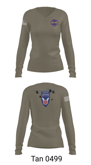 Womens Long Sleeve Vneck Shirt, 440th CBRN CO, , Teamtime, Team time, sublimation, custom sports apparel, team uniforms, spirit wear, spiritwear, sports uniforms, custom shirts, team store, custom team store, fundraiser sports, apparel fundraiser