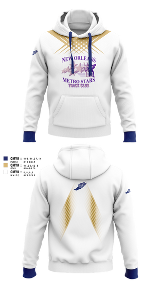 Hoodie, New Orleans Metro Stars Track Club, Track & Field, Teamtime, Team time, sublimation, custom sports apparel, team uniforms, spirit wear, spiritwear, sports uniforms, custom shirts, team store, custom team store, fundraiser sports, apparel fundraiser