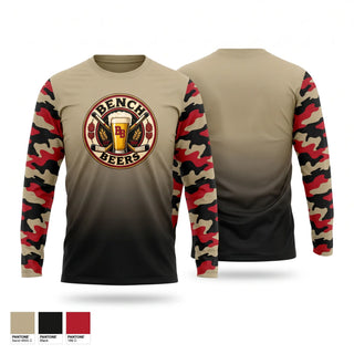 Long Sleeve Performance Shirt, Bench Beers, Ice Hockey, Teamtime, Team time, sublimation, custom sports apparel, team uniforms, spirit wear, spiritwear, sports uniforms, custom shirts, team store, custom team store, fundraiser sports, apparel fundraiser