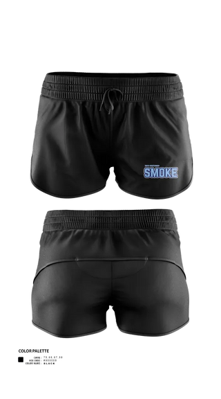 Womens Shorts, South Spartanburg Smoke, Softball, Teamtime, Team time, sublimation, custom sports apparel, team uniforms, spirit wear, spiritwear, sports uniforms, custom shirts, team store, custom team store, fundraiser sports, apparel fundraiser