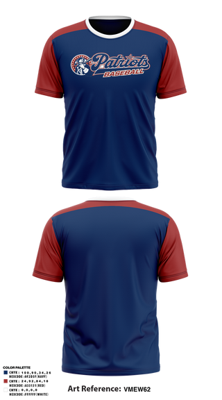 Short Sleeve Performance Shirt, Lenape Valley Patriots, Baseball, Teamtime, Team time, sublimation, custom sports apparel, team uniforms, spirit wear, spiritwear, sports uniforms, custom shirts, team store, custom team store, fundraiser sports, apparel fundraiser