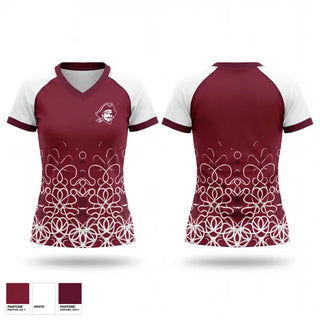 Womens Short Sleeve Vneck Shirt, Caravel Academy Track & Field, Track & Field, Teamtime, Team time, sublimation, custom sports apparel, team uniforms, spirit wear, spiritwear, sports uniforms, custom shirts, team store, custom team store, fundraiser sports, apparel fundraiser