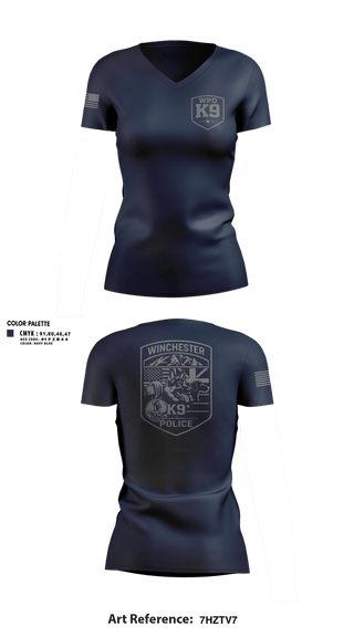 Womens Short Sleeve Vneck Shirt, WPD K9, Police, Teamtime, Team time, sublimation, custom sports apparel, team uniforms, spirit wear, spiritwear, sports uniforms, custom shirts, team store, custom team store, fundraiser sports, apparel fundraiser