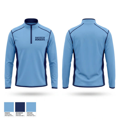 Manchester Bombers Quarter Zip Jacket - 1