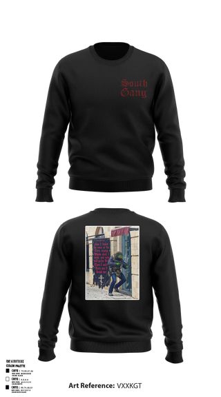 Crew Neck Sweatshirt, South Gang Unit, Police, Teamtime, Team time, sublimation, custom sports apparel, team uniforms, spirit wear, spiritwear, sports uniforms, custom shirts, team store, custom team store, fundraiser sports, apparel fundraiser