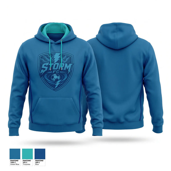 Hoodie, Storm F.C., Men's Soccer, Teamtime, Team time, sublimation, custom sports apparel, team uniforms, spirit wear, spiritwear, sports uniforms, custom shirts, team store, custom team store, fundraiser sports, apparel fundraiser