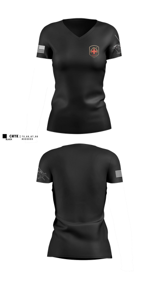 Womens Short Sleeve Vneck Shirt, 1-171 MEDEVAC, National Guard, Teamtime, Team time, sublimation, custom sports apparel, team uniforms, spirit wear, spiritwear, sports uniforms, custom shirts, team store, custom team store, fundraiser sports, apparel fundraiser