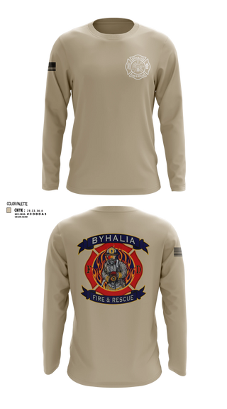 Long Sleeve Performance Shirt, Byhalia Fire and Rescue, Fire Department, Teamtime, Team time, sublimation, custom sports apparel, team uniforms, spirit wear, spiritwear, sports uniforms, custom shirts, team store, custom team store, fundraiser sports, apparel fundraiser