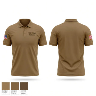 Short Sleeve Performance Polo, 1-151 Attack Battalion, Army, Teamtime, Team time, sublimation, custom sports apparel, team uniforms, spirit wear, spiritwear, sports uniforms, custom shirts, team store, custom team store, fundraiser sports, apparel fundraiser