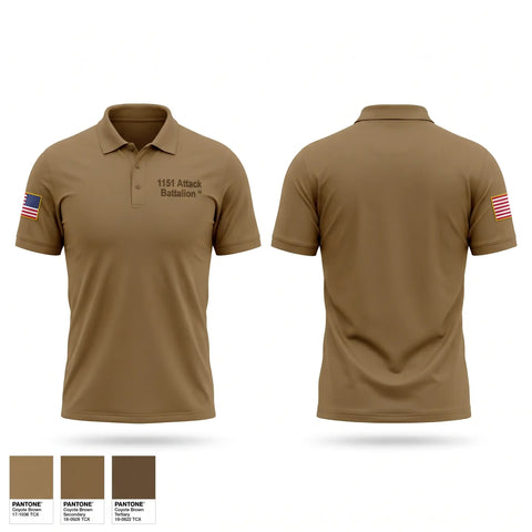 Short Sleeve Performance Polo, 1-151 Attack Battalion, Army, Teamtime, Team time, sublimation, custom sports apparel, team uniforms, spirit wear, spiritwear, sports uniforms, custom shirts, team store, custom team store, fundraiser sports, apparel fundraiser