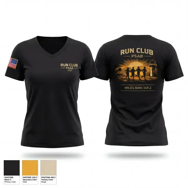 Womens Short Sleeve Vneck Shirt, RUN CLUB, Air Force, Teamtime, Team time, sublimation, custom sports apparel, team uniforms, spirit wear, spiritwear, sports uniforms, custom shirts, team store, custom team store, fundraiser sports, apparel fundraiser