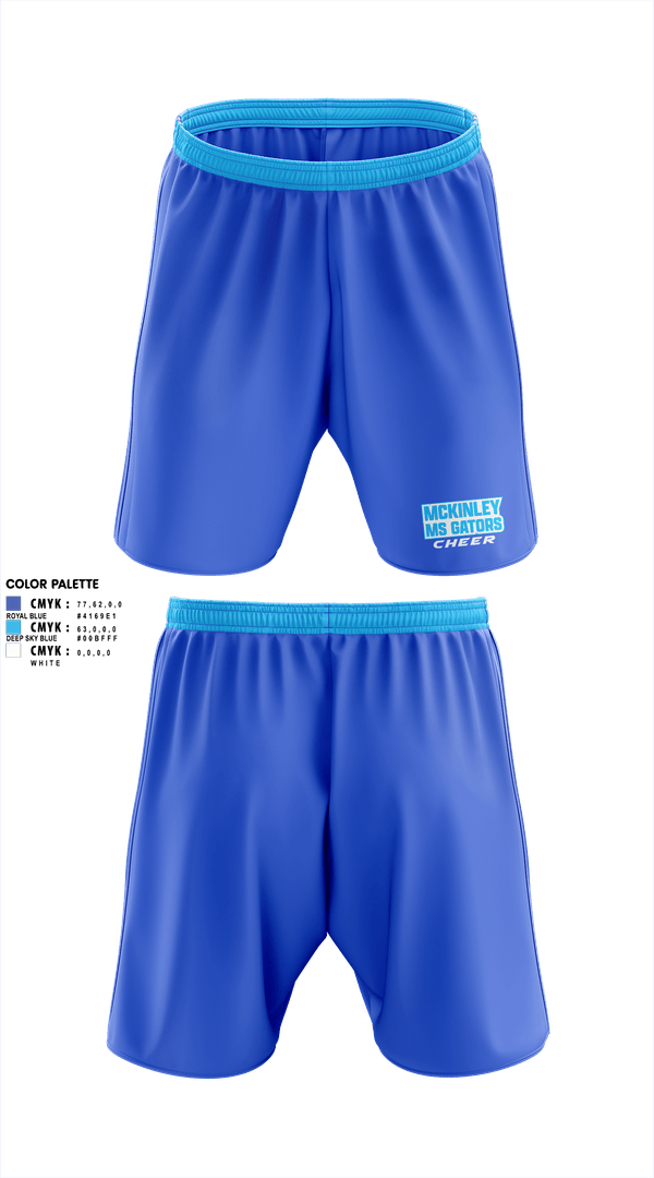 Athletic Shorts With Pockets, McKinley MS Gators, Cheer, Teamtime, Team time, sublimation, custom sports apparel, team uniforms, spirit wear, spiritwear, sports uniforms, custom shirts, team store, custom team store, fundraiser sports, apparel fundraiser