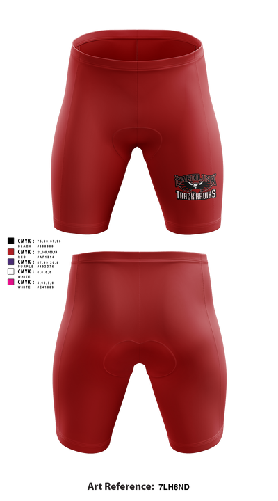 Carolina Track Hawks Men's Compression Shorts - 6