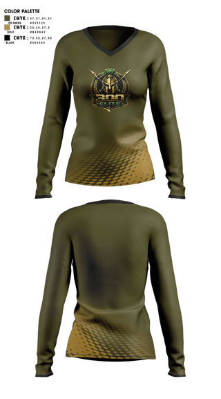 Womens Long Sleeve Vneck Shirt, 300 Elite, , Teamtime, Team time, sublimation, custom sports apparel, team uniforms, spirit wear, spiritwear, sports uniforms, custom shirts, team store, custom team store, fundraiser sports, apparel fundraiser