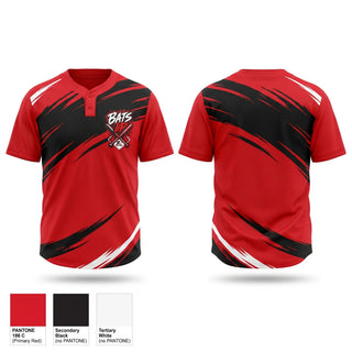 Two Button Softball Jersey, BATS UP, Softball, Teamtime, Team time, sublimation, custom sports apparel, team uniforms, spirit wear, spiritwear, sports uniforms, custom shirts, team store, custom team store, fundraiser sports, apparel fundraiser