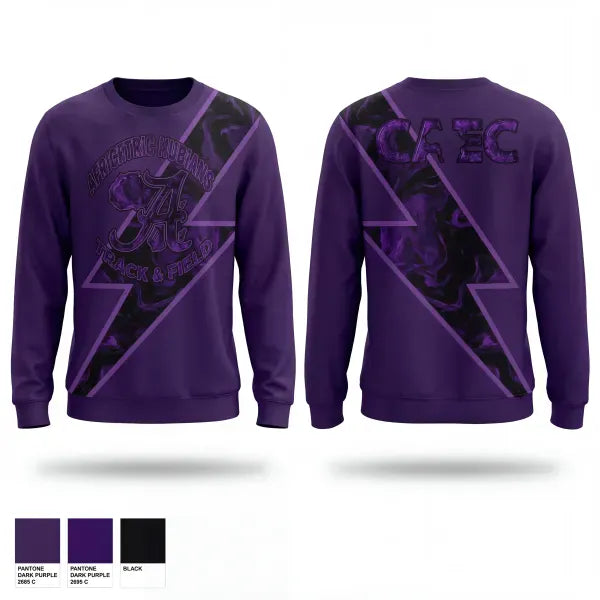 Crew Neck Sweatshirt, CAEC Africentric Nubians, Track & Field, Teamtime, Team time, sublimation, custom sports apparel, team uniforms, spirit wear, spiritwear, sports uniforms, custom shirts, team store, custom team store, fundraiser sports, apparel fundraiser