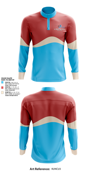 Quarter Zip Jacket, Lightning, Track & Field, Teamtime, Team time, sublimation, custom sports apparel, team uniforms, spirit wear, spiritwear, sports uniforms, custom shirts, team store, custom team store, fundraiser sports, apparel fundraiser