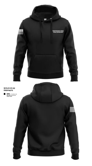 Hoodie, Thlopthlocco Tribal Police Department, Police, Teamtime, Team time, sublimation, custom sports apparel, team uniforms, spirit wear, spiritwear, sports uniforms, custom shirts, team store, custom team store, fundraiser sports, apparel fundraiser