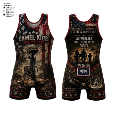 Camel kids 2026 Wrestling Singlet - 51