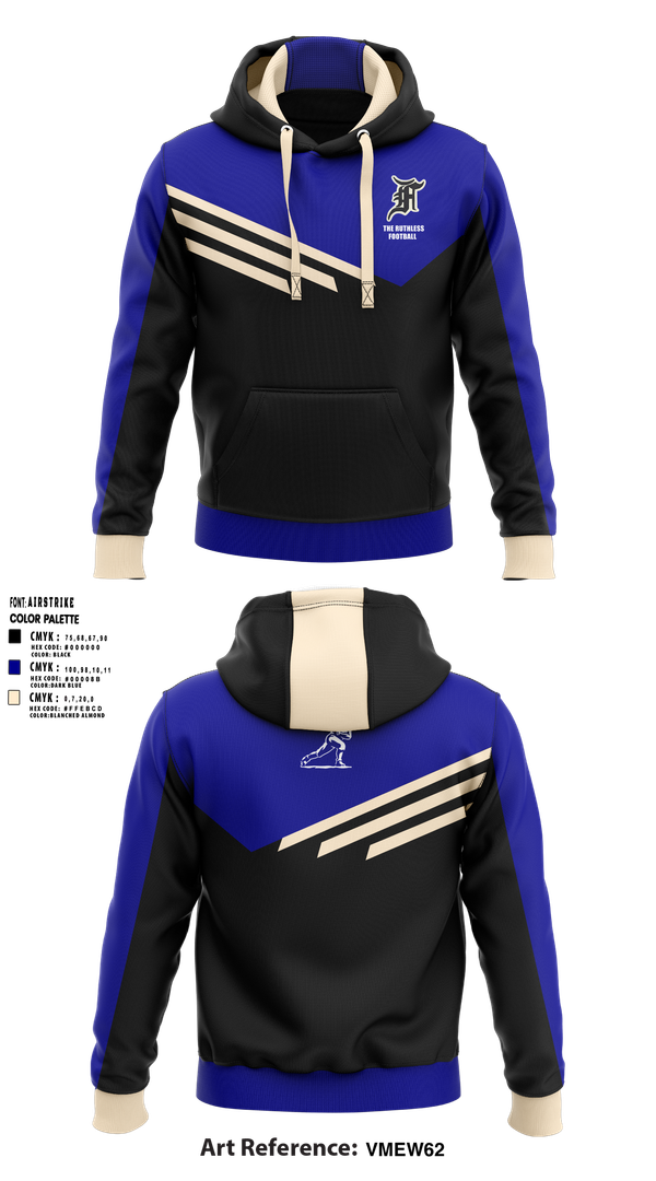 Hoodie, The ruthless footballers, , Teamtime, Team time, sublimation, custom sports apparel, team uniforms, spirit wear, spiritwear, sports uniforms, custom shirts, team store, custom team store, fundraiser sports, apparel fundraiser