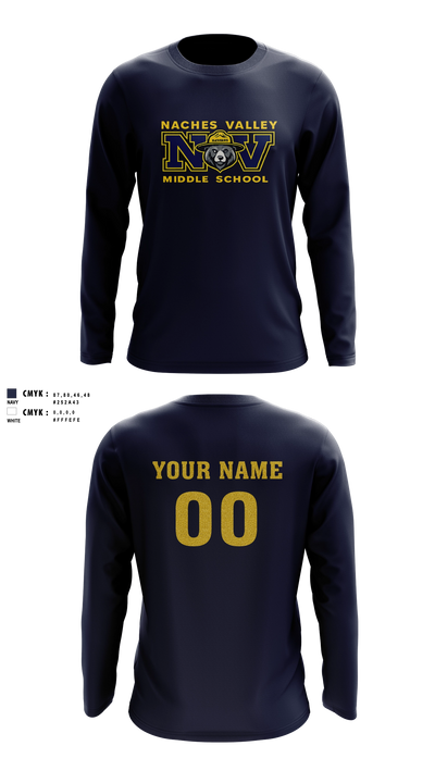 Naches Valley Ranger Basketball Long Sleeve Performance Shirt - 9