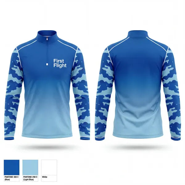 Quarter Zip Jacket, First Flight, Men's Lacrosse, Teamtime, Team time, sublimation, custom sports apparel, team uniforms, spirit wear, spiritwear, sports uniforms, custom shirts, team store, custom team store, fundraiser sports, apparel fundraiser