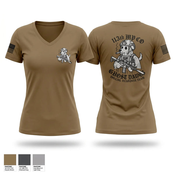 Womens Short Sleeve Vneck Shirt, 113MP SRT MS ARNG, Army, Teamtime, Team time, sublimation, custom sports apparel, team uniforms, spirit wear, spiritwear, sports uniforms, custom shirts, team store, custom team store, fundraiser sports, apparel fundraiser