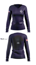 HQ PLT, A CO, USDB BN (CORR) 15623117 Women's Long Sleeve V-neck Shirt - 2