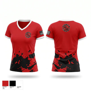 Womens Short Sleeve Vneck Shirt, Ohio Combat Sports Academy, , Teamtime, Team time, sublimation, custom sports apparel, team uniforms, spirit wear, spiritwear, sports uniforms, custom shirts, team store, custom team store, fundraiser sports, apparel fundraiser