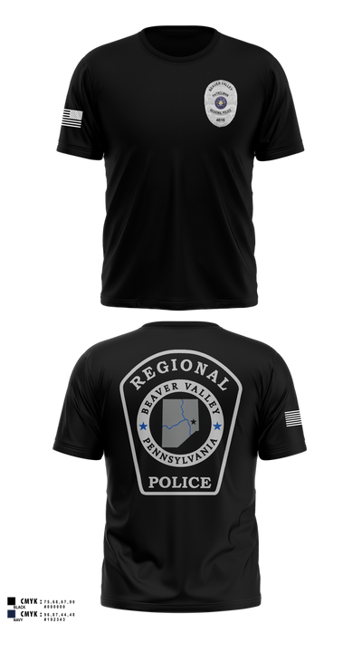 Beaver Valley Regional Police Department  Old School Cotton Feel Shirt - 1