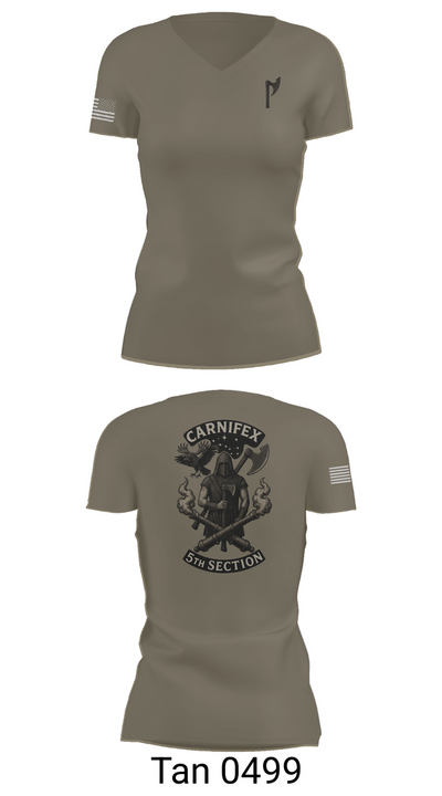 2-8 FA, C BTRY 92063825 Women's Short Sleeve V-neck Shirt - 68